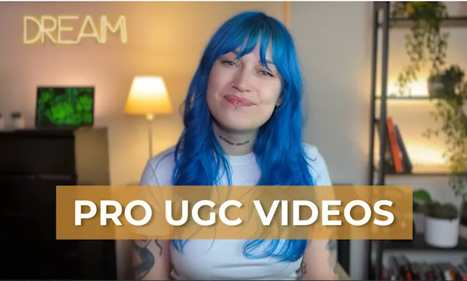 蓝色头发女主持人品牌讲解 KOL绿幕背景专业视频制作 亚马逊独立站红人推广